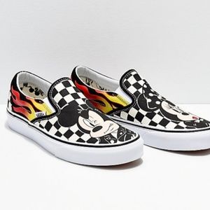 vans checkered flame shoes